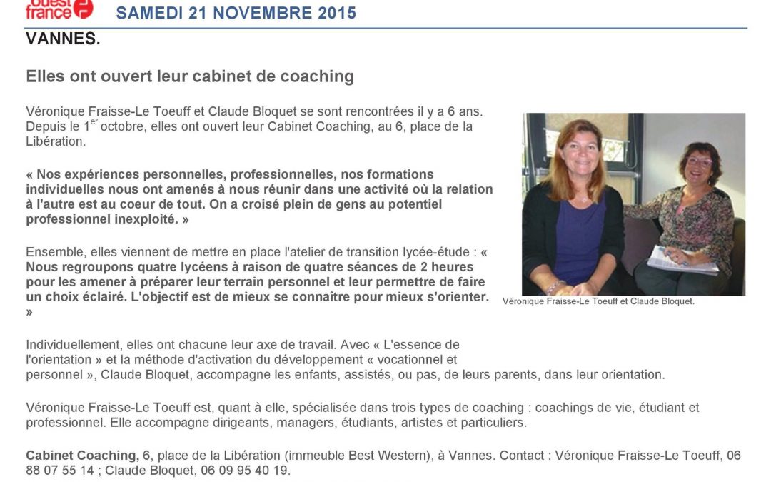 Deux coaches, un bureau …